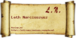 Leth Narcisszusz névjegykártya
